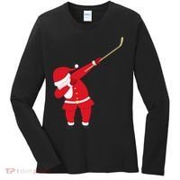 Hockey Dabbing Santa Women's Long Sleeve Shirt thumb 0