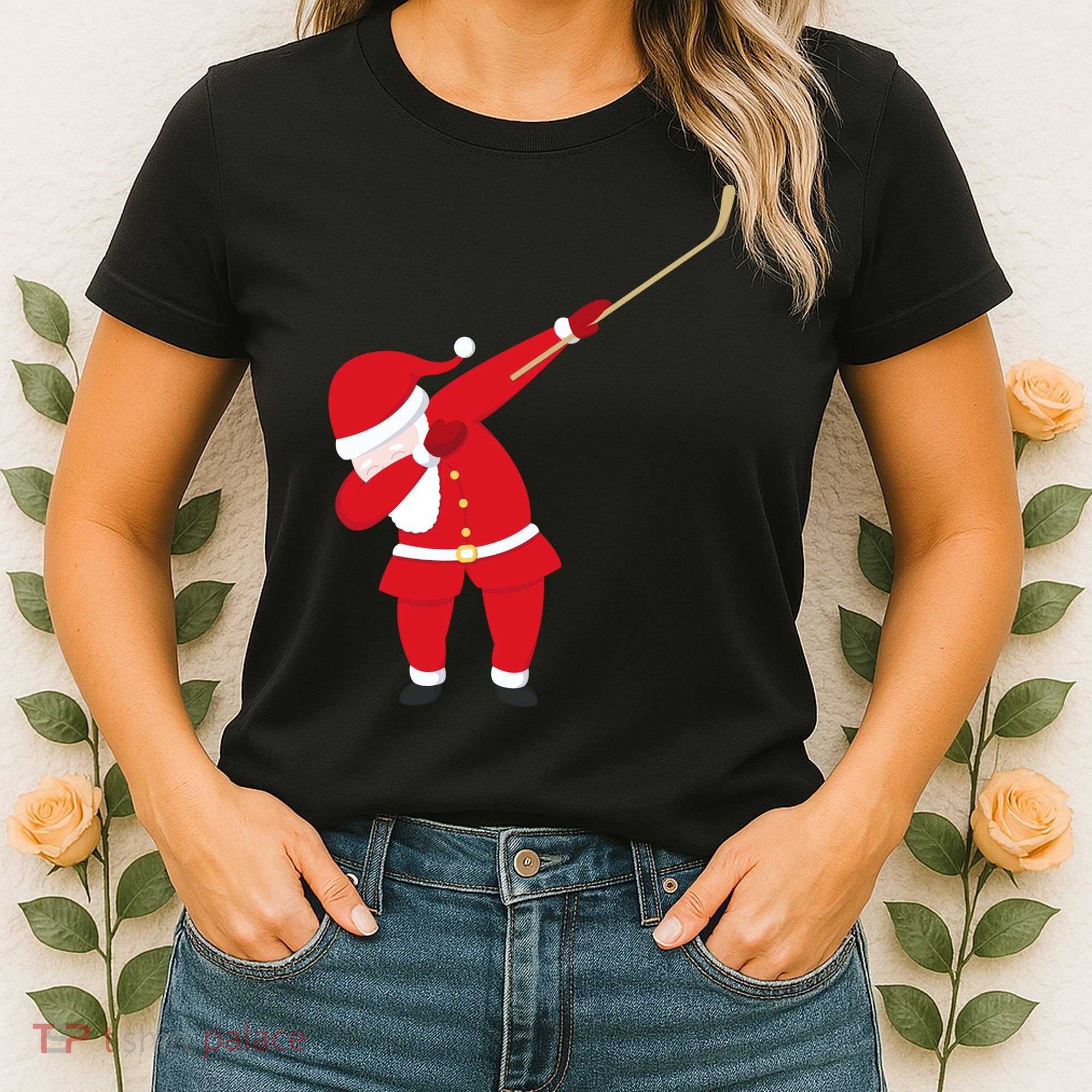 Hockey Dabbing Santa Women's T-Shirt