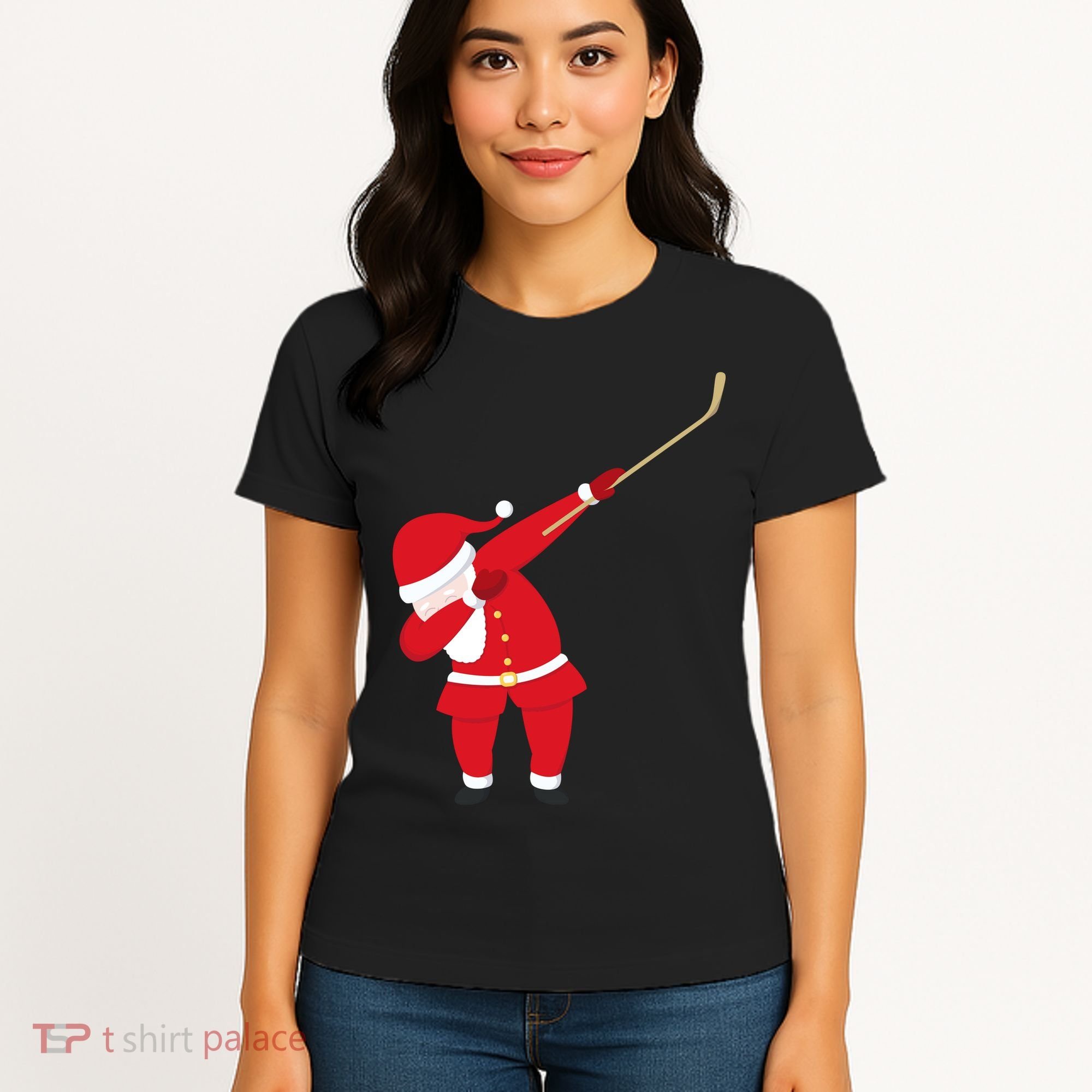 Hockey Dabbing Santa Women's T-Shirt