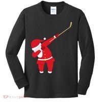 Hockey Dabbing Santa Kids Long Sleeve Shirt thumb 0