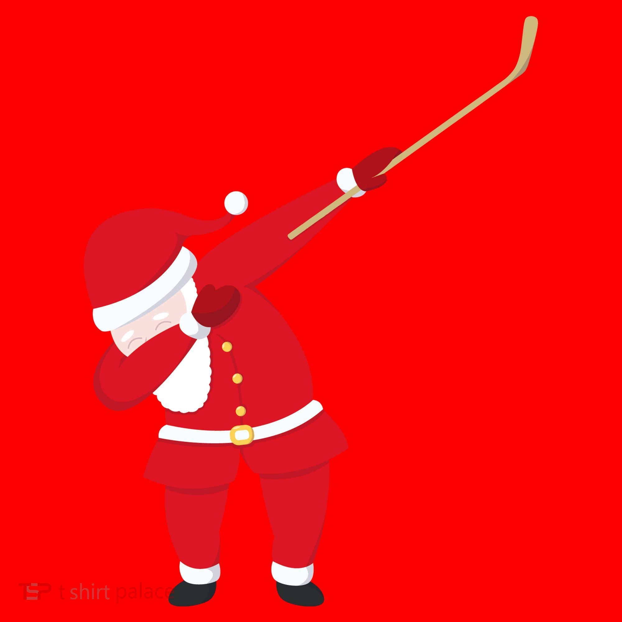 Hockey Dabbing Santa Santa Hat