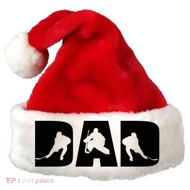 Hockey Dad Santa Hat