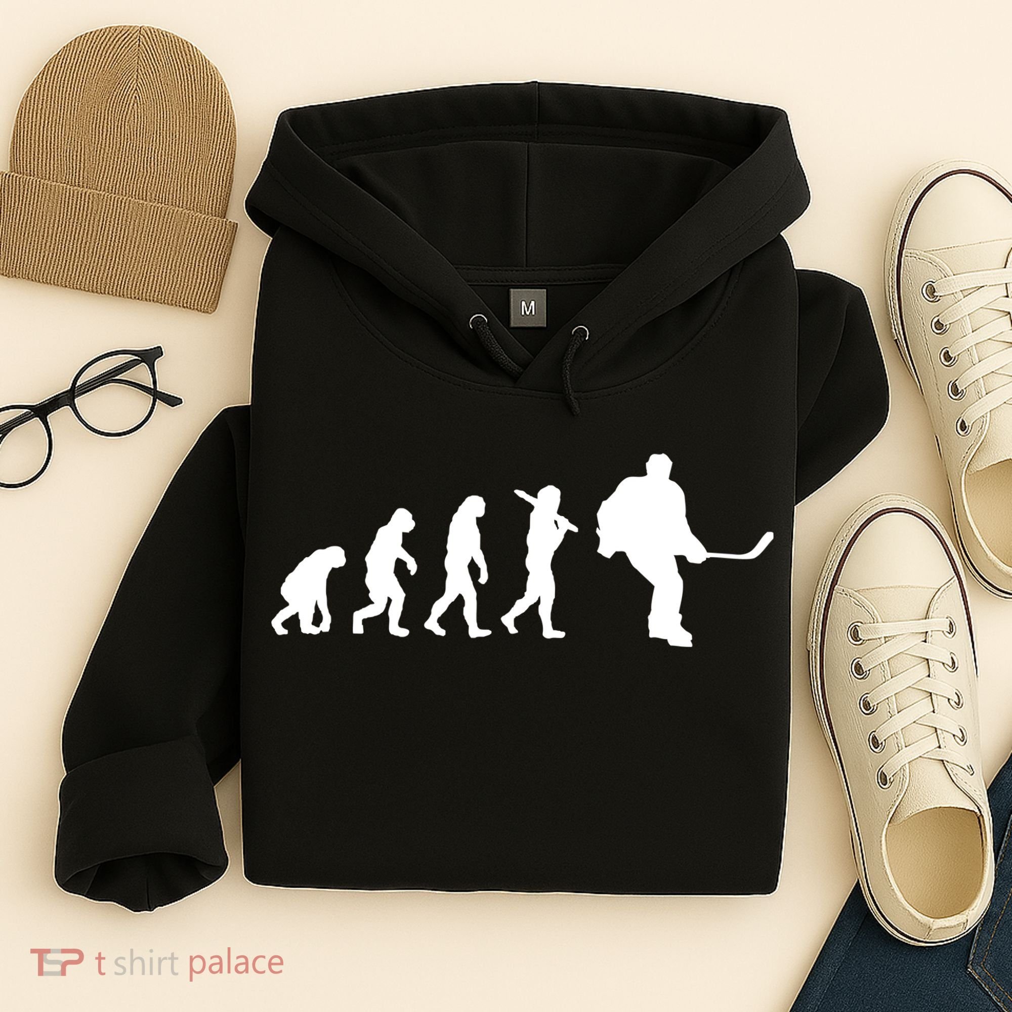 Hockey Evolution Timeline Hoodie