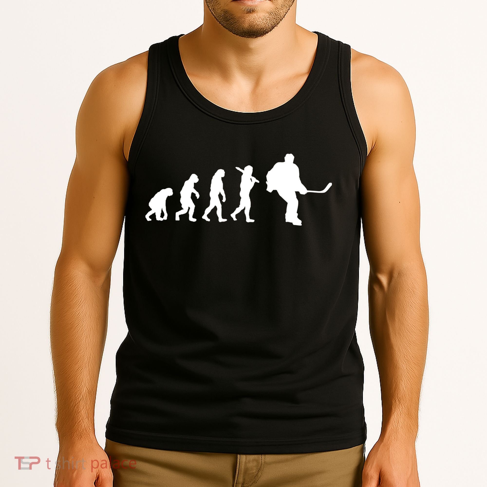 Hockey Evolution Timeline Tank Top