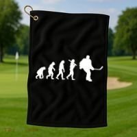 Hockey Evolution Timeline Golf Towel thumb 1