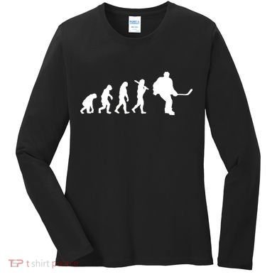 Hockey Evolution Timeline Women's Long Sleeve Shirt