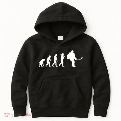 Hockey Evolution Timeline Kids Hoodie