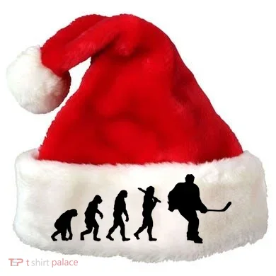 Hockey Evolution Timeline Santa Hat