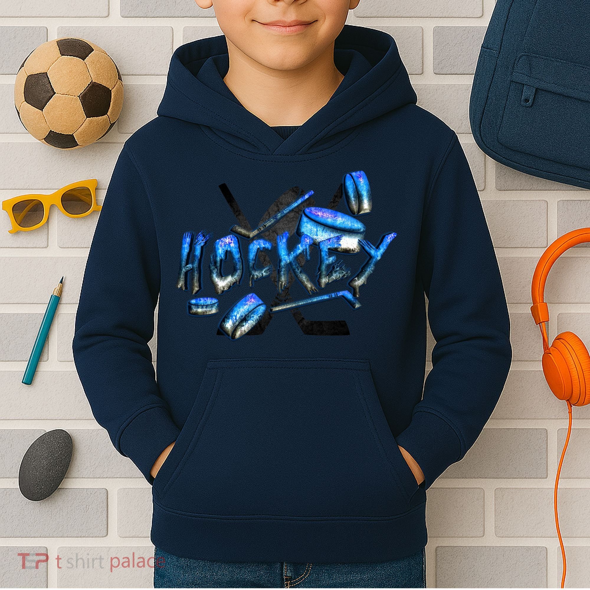 Hockey Stone Logo Kids Hoodie
