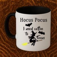 Hocus Pocus I Need Coffee To Focus Coffee Mug thumb 2