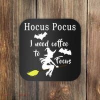 Hocus Pocus I Need Coffee To Focus Coaster thumb 0