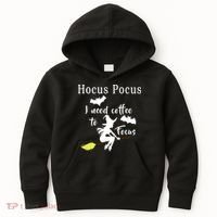 Hocus Pocus I Need Coffee To Focus Kids Hoodie thumb 0