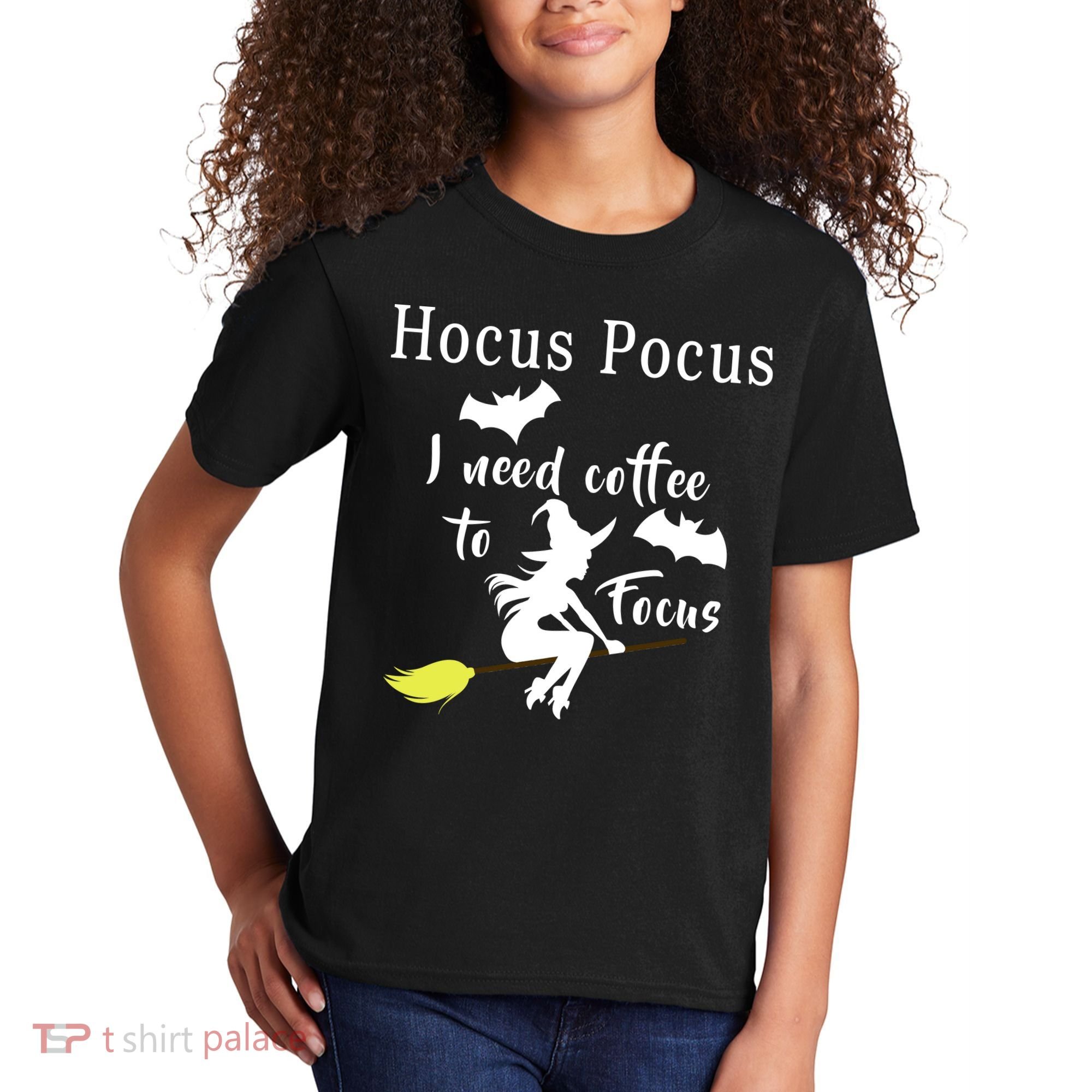 Hocus Pocus I Need Coffee To Focus Kids T-Shirt