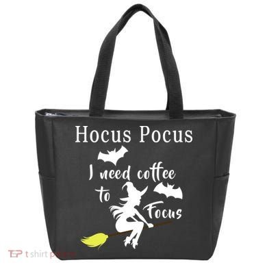 Hocus Pocus I Need Coffee To Focus Tote Bag