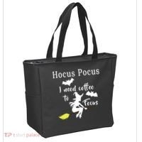 Hocus Pocus I Need Coffee To Focus Tote Bag thumb 2