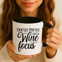 Hocus Pocus I Need Wine To Focus Coffee Mug thumb 3