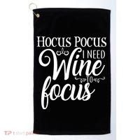 Hocus Pocus I Need Wine To Focus Golf Towel thumb 0