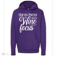 Hocus Pocus I Need Wine To Focus Hoodie thumb 0