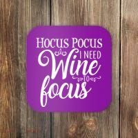 Hocus Pocus I Need Wine To Focus Coaster thumb 0