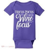 Hocus Pocus I Need Wine To Focus Baby Bodysuit thumb 0