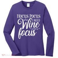 Hocus Pocus I Need Wine To Focus Women's Long Sleeve Shirt thumb 0
