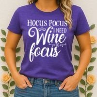 Hocus Pocus I Need Wine To Focus Women's T-Shirt thumb 2