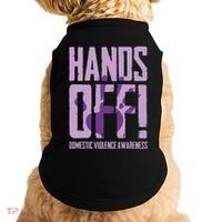 Hands Off Domestic Violence Awareness Doggie Tank thumb 0