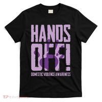 Hands Off Domestic Violence Awareness T-Shirt thumb 0