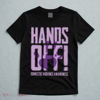 Hands Off Domestic Violence Awareness T-Shirt thumb 5
