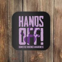 Hands Off Domestic Violence Awareness Coaster thumb 0