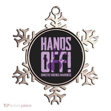 Hands Off Domestic Violence Awareness Ornament