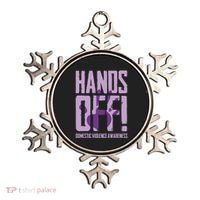 Hands Off Domestic Violence Awareness Ornament thumb 0