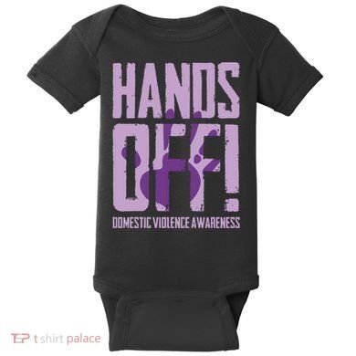 Hands Off Domestic Violence Awareness Baby Bodysuit