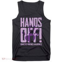 Hands Off Domestic Violence Awareness Tank Top thumb 0
