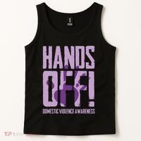 Hands Off Domestic Violence Awareness Tank Top thumb 2