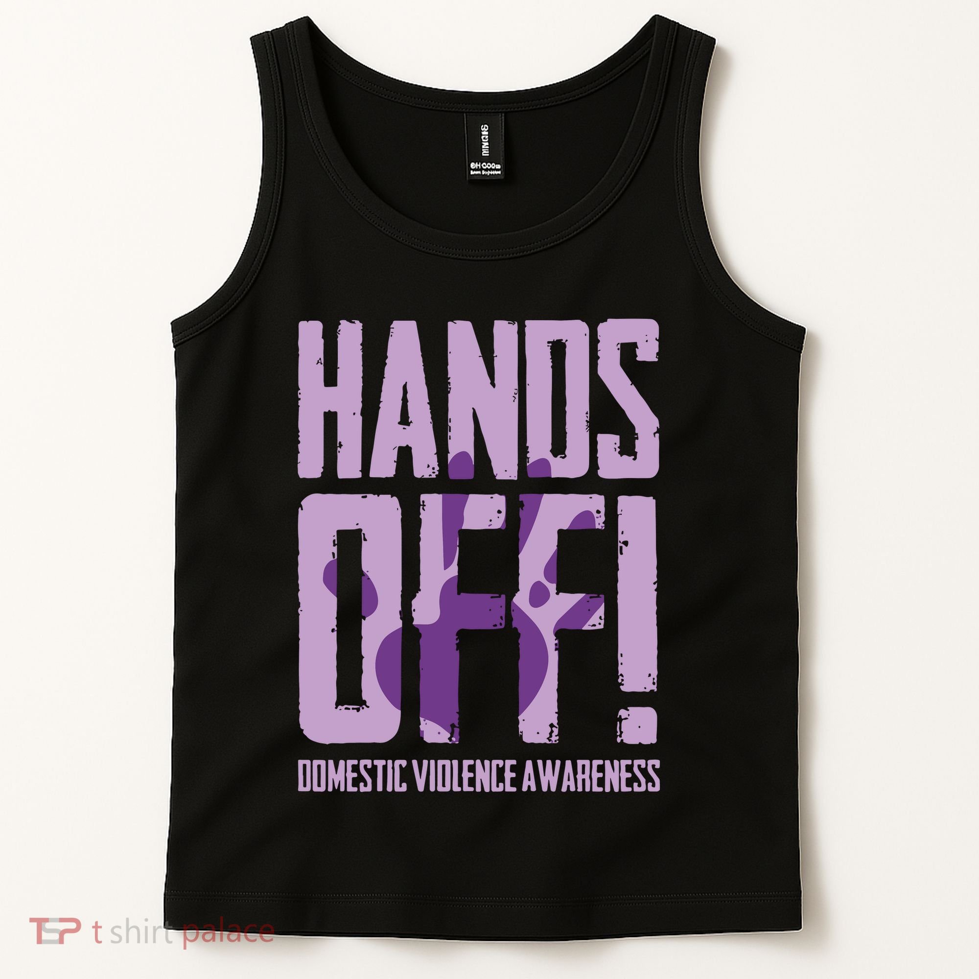 Hands Off Domestic Violence Awareness Tank Top