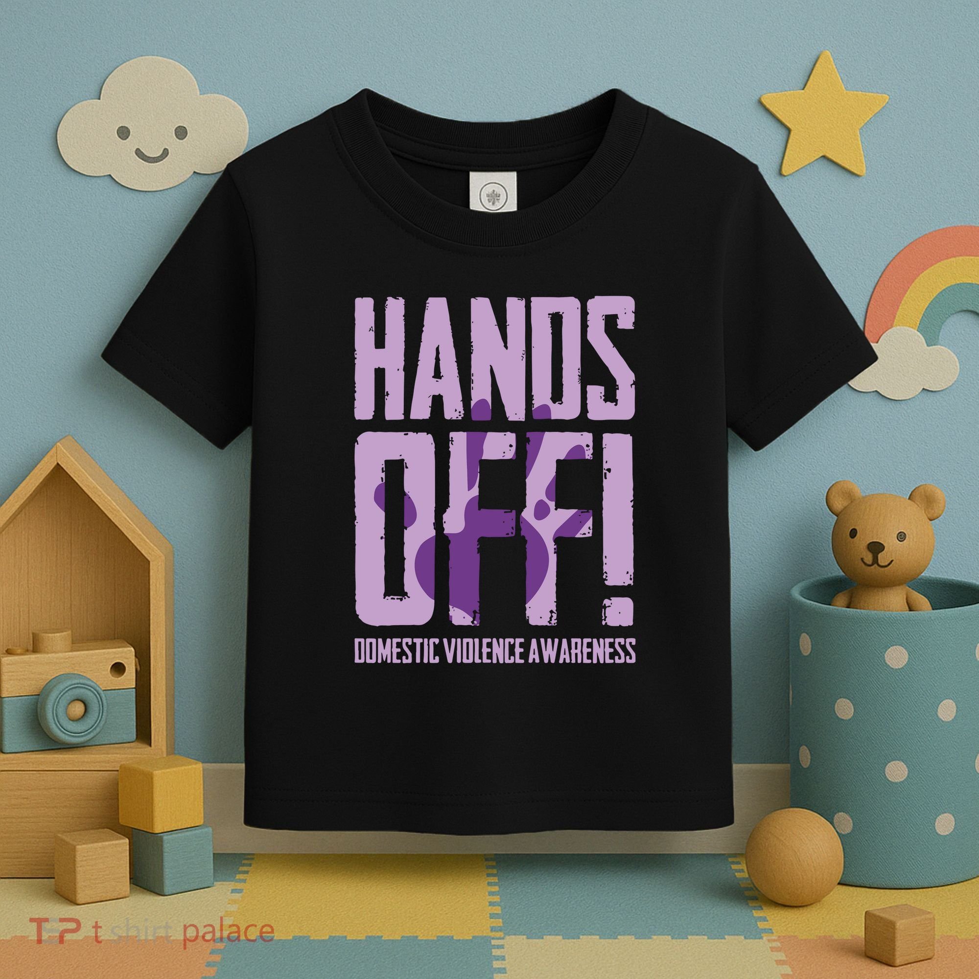 Hands Off Domestic Violence Awareness Toddler T-Shirt
