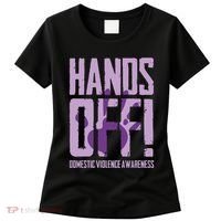 Hands Off Domestic Violence Awareness Women's T-Shirt thumb 0