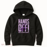 Hands Off Domestic Violence Awareness Kids Hoodie thumb 0