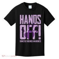 Hands Off Domestic Violence Awareness Kids T-Shirt thumb 0
