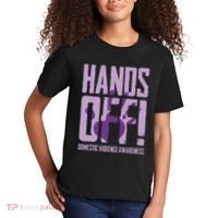 Hands Off Domestic Violence Awareness Kids T-Shirt thumb 2