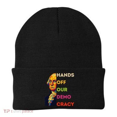 Hands Off Democracy Security Protest George Washington USA Beanie