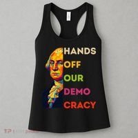 Hands Off Democracy Security Protest George Washington USA Women's Tank Top thumb 3
