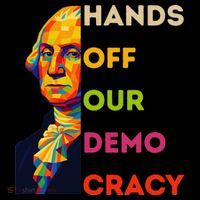 Hands Off Democracy Security Protest George Washington USA Baby Bodysuit thumb 2