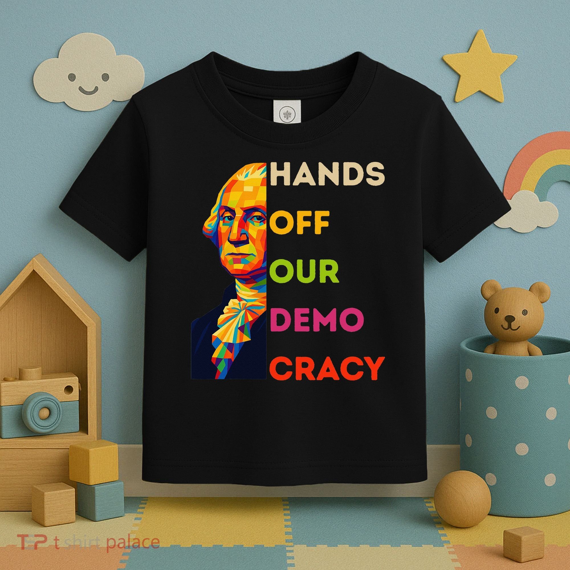 Hands Off Democracy Security Protest George Washington USA Toddler T-Shirt