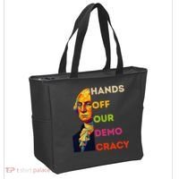 Hands Off Democracy Security Protest George Washington USA Tote Bag thumb 2