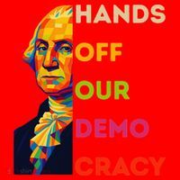 Hands Off Democracy Security Protest George Washington USA Santa Hat thumb 1