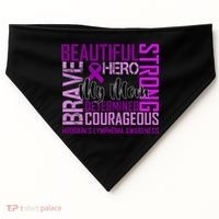 Hodgkin's  lymphoma Awareness For My Mom USA-Made Doggie Bandana thumb 0