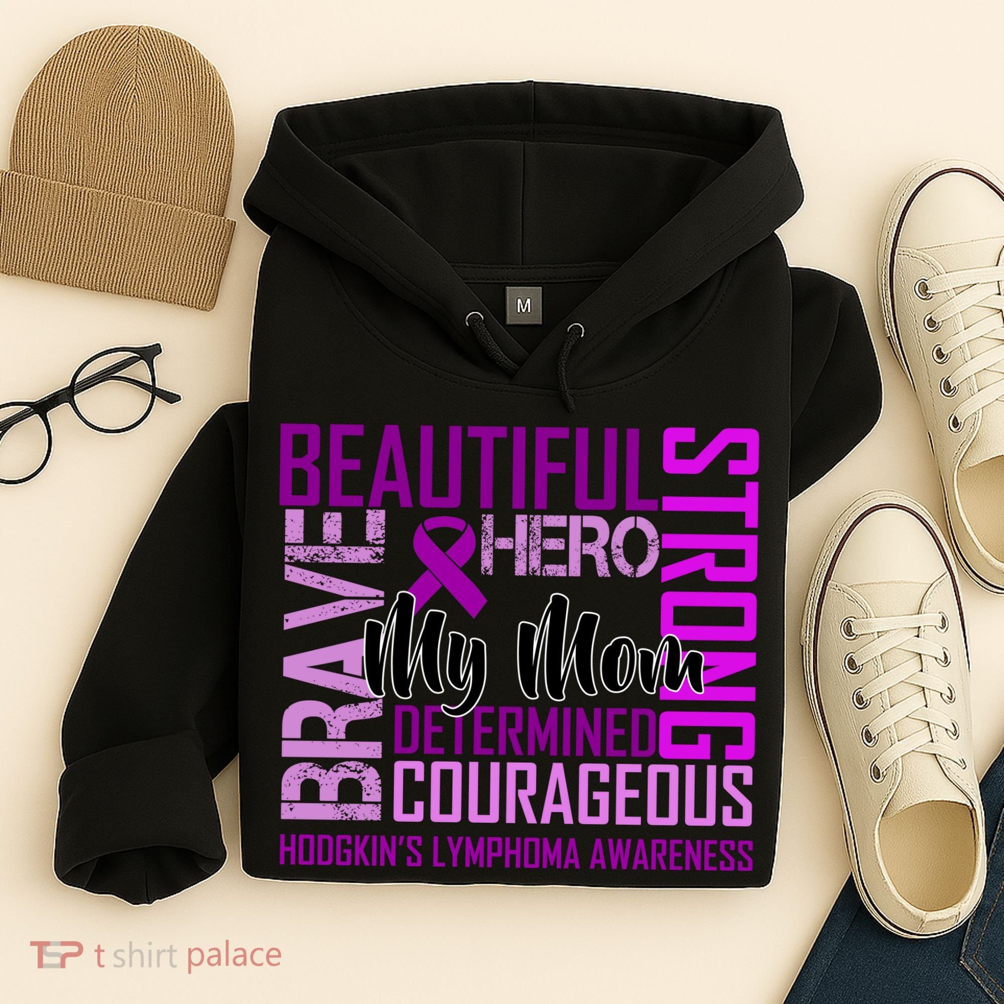 Hodgkin's  lymphoma Awareness For My Mom Hoodie