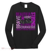 Hodgkin's  lymphoma Awareness For My Mom Long Sleeve Shirt thumb 0